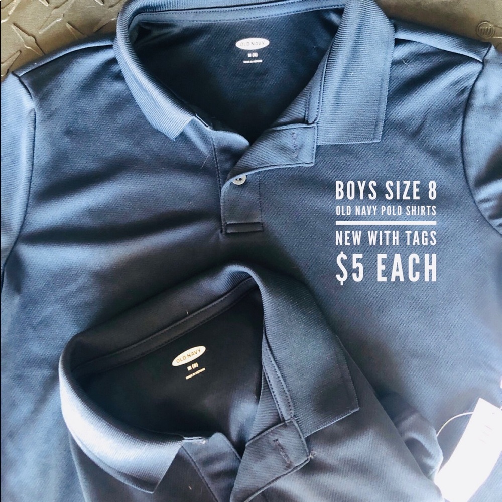 Blue polo shirt